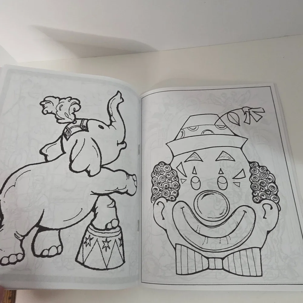 Vintage George Carden Circus Coloring Activity Book Program Cut-Outs 1990s